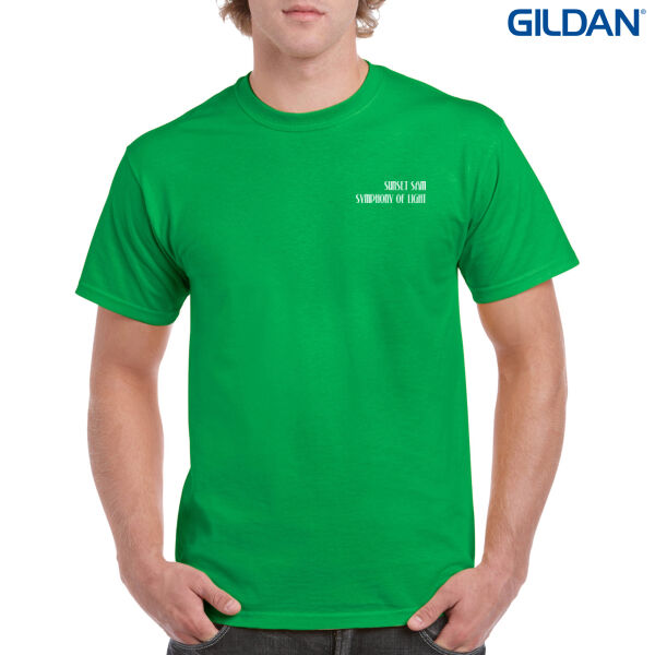 Beach sunset, back - Gildan Mens Heavy Cotton T-Shirt Thumbnail