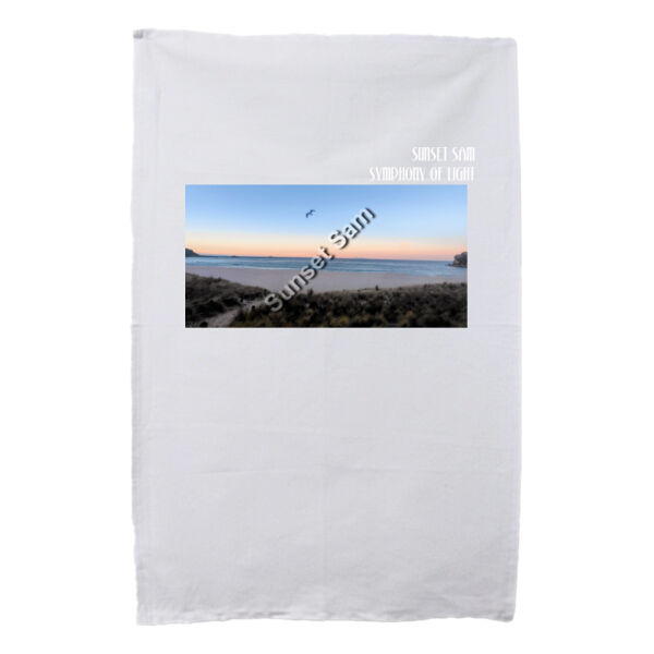 Peaceful Beach, front - Tea Towel Thumbnail