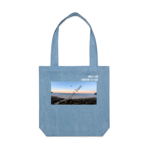 Peaceful Beach, front - AS Colour Denim Carrie Tote Thumbnail