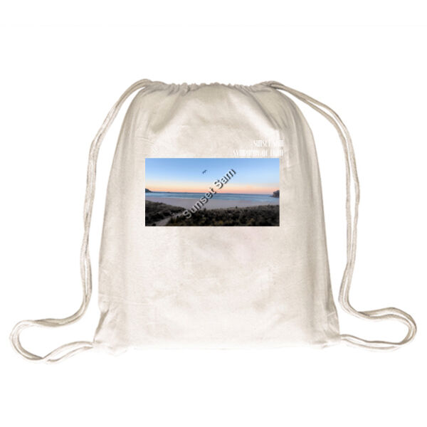 Peaceful Beach, front - Drawstring Backpack Thumbnail