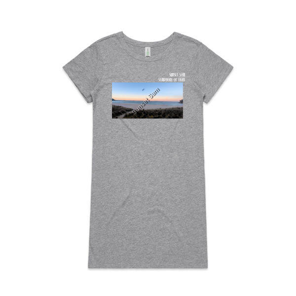 Peaceful Beach, front - AS Colour Womens Mika Organic Short Sleeved Dress Thumbnail