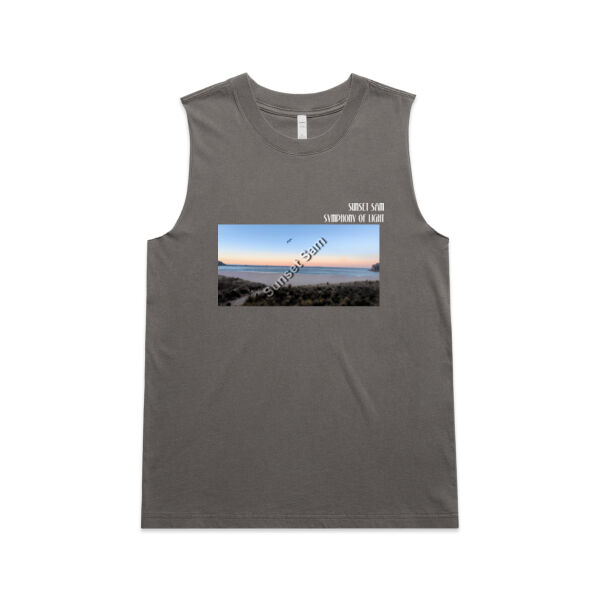 Peaceful Beach, front - AS Colour Womens Heavy Faded Tank Thumbnail