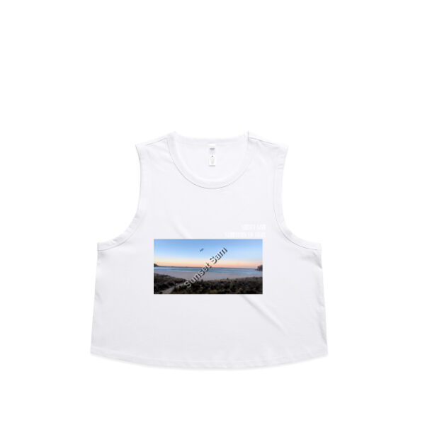 Peaceful Beach, front - AS Colour Womens Martina Crop Tank Thumbnail