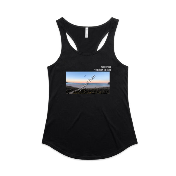Peaceful Beach, front - AS Colour Womens Mali Racerback Singlet Thumbnail