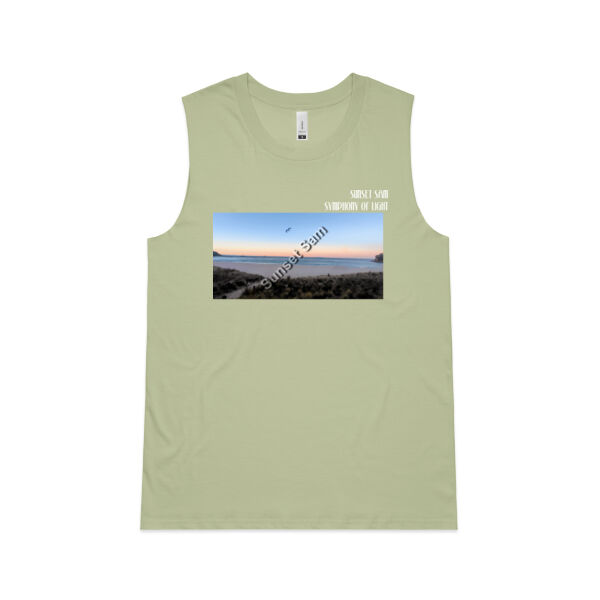 Peaceful Beach, front - AS Colour Womens Upside Tank Thumbnail