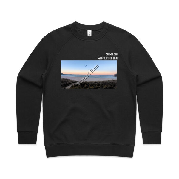 Peaceful Beach, front - AS Colour Womens Supply Crew Thumbnail