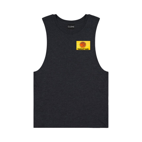 Peaceful Beach, back - Cloke Mens Big Air Tank Thumbnail