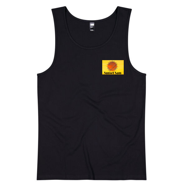 Peaceful Beach, back - Thread Project Mens Summer Singlet Thumbnail