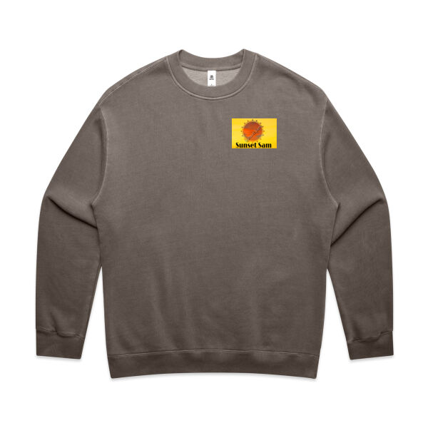 Peaceful Beach, back - AS Colour Mens Relax Faded Crew Thumbnail