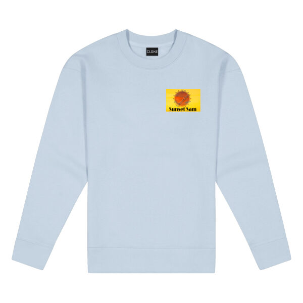 Peaceful Beach, back - Cloke Mens Standard Crew  Thumbnail