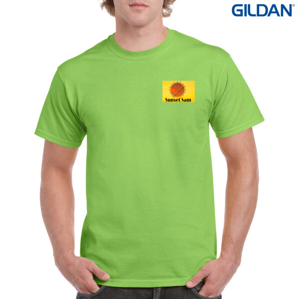 Peaceful Beach, back - Gildan Mens Heavy Cotton T-Shirt Thumbnail
