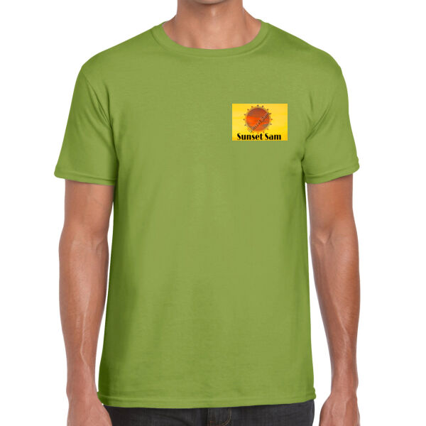 Peaceful Beach, back - Gildan Mens Softstyle T-Shirt Thumbnail
