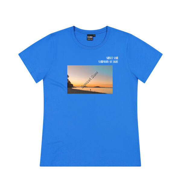 Beach stroll, front - Cloke Womens Silhouette Tee V2 Thumbnail