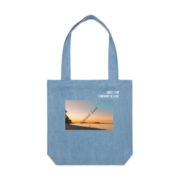 Beach stroll, front - AS Colour Denim Carrie Tote Thumbnail