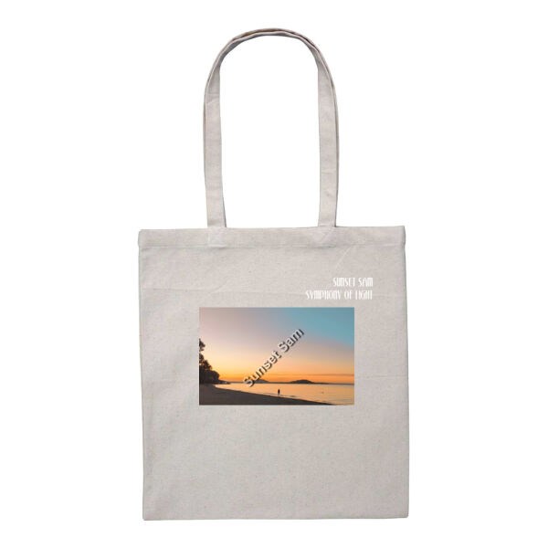 Beach stroll, front - Heavy Duty Canvas Tote with Gusset  Thumbnail