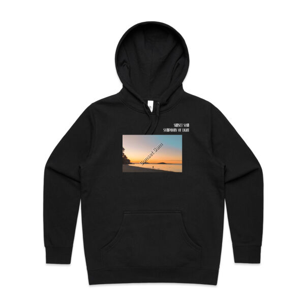 Beach stroll, front - AS Colour Womens Stencil Hood Thumbnail