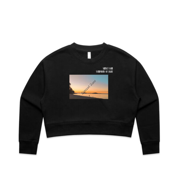 Beach stroll, front - AS Colour Women's Relax Crop Crew Thumbnail