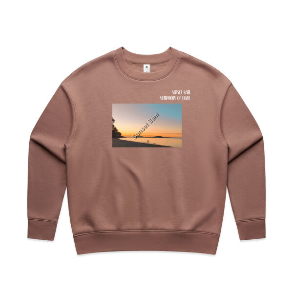 Beach stroll, front - AS Colour Women's Relax Crew Thumbnail