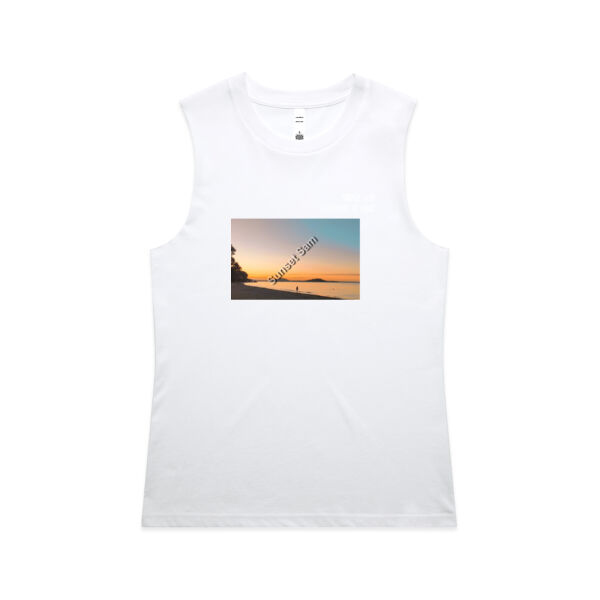 Beach stroll, front - AS Colour Womens Maple Tank Thumbnail