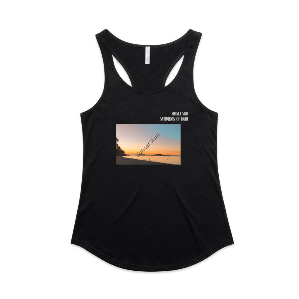 Beach stroll, front - AS Colour Womens Mali Racerback Singlet Thumbnail