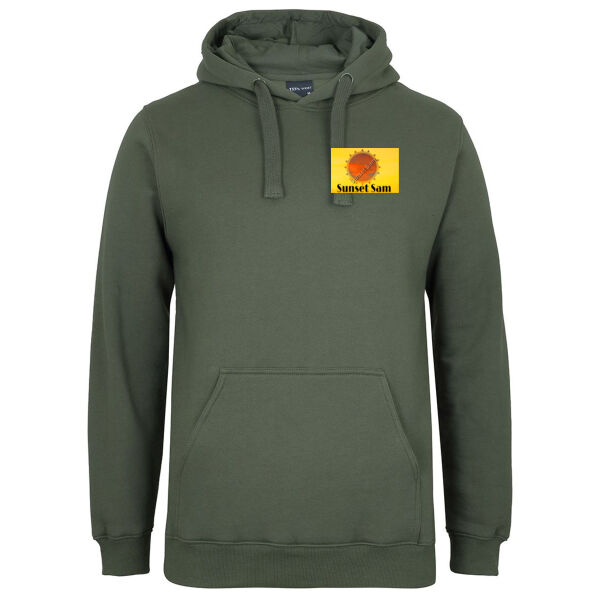 Beach stroll, back - JB's Mens Fleecy Hoodie Thumbnail