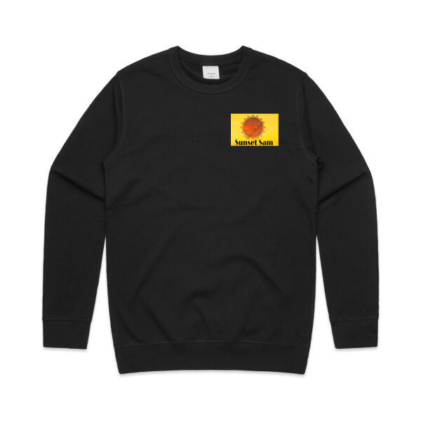 Beach stroll, back - AS Colour Mens Premium Crew Thumbnail