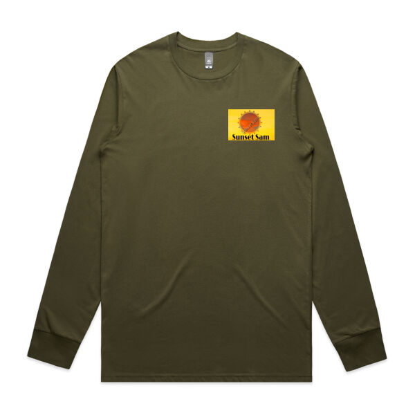 Beach stroll, back - AS Colour Mens Staple Longsleeve Tee Thumbnail