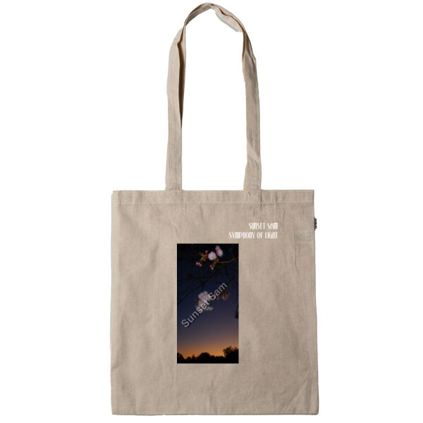 Cherry blosssoms  night sky, front - Calico Tote Bag - Thread Project Thumbnail
