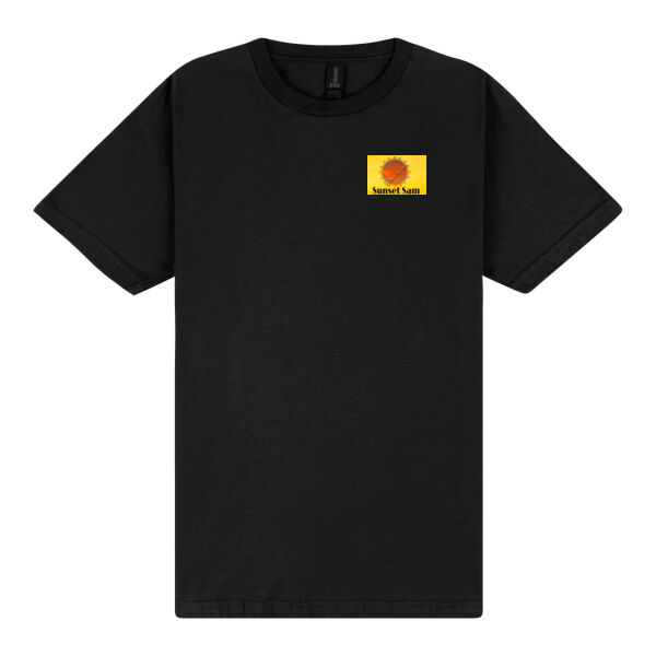 Cherry blosssoms  night sky, back - Gildan Mens Softstyle Midweight T-Shirt Thumbnail