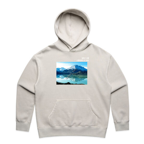 Lake Tasman Reflections, front - AS Colour Womens Relax Faded Hood Thumbnail