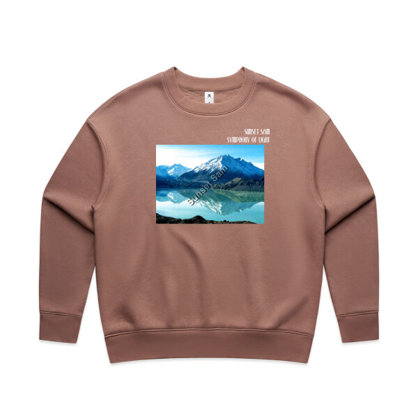 Lake Tasman Reflections, front - AS Colour Women's Relax Crew Thumbnail
