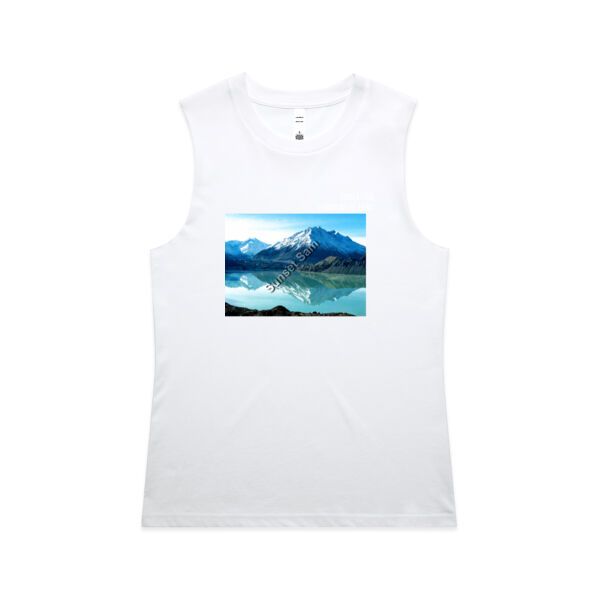Lake Tasman Reflections, front - AS Colour Womens Maple Tank Thumbnail