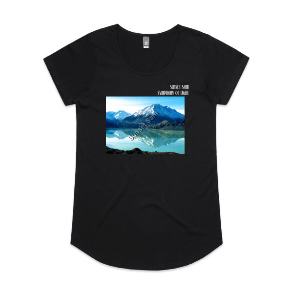 Lake Tasman Reflections, front - AS Colour Womens Mali Tee Thumbnail