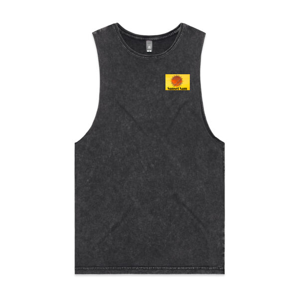 Lake Tasman Reflections, back - AS Colour Mens Stone Wash Barnard Tank Thumbnail
