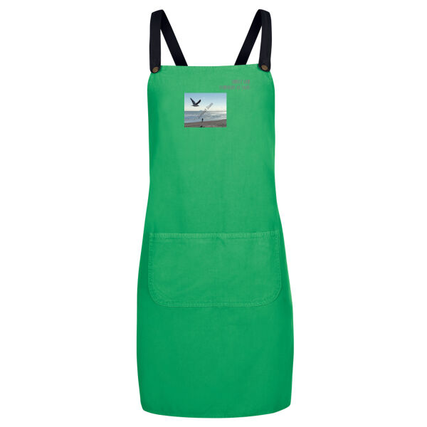 Fishing on the beach, front - JB's Cross Back Canvas Apron Thumbnail