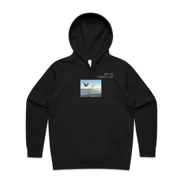 Fishing on the beach, front - AS Colour Womens Stencil Hood Thumbnail