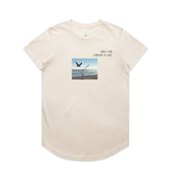 Fishing on the beach, front - AS Colour Womens Maple Curve Tee Thumbnail