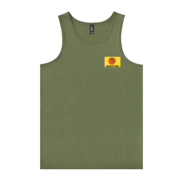 Fishing on the beach, back - Urban Collab Mens Set Singlet Thumbnail