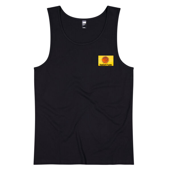 Fishing on the beach, back - Thread Project Mens Summer Singlet Thumbnail