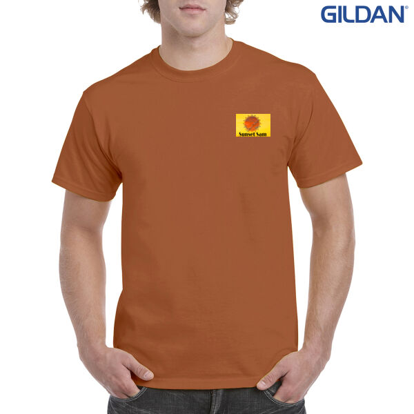 Fishing on the beach, back - Gildan Mens Heavy Cotton T-Shirt Thumbnail