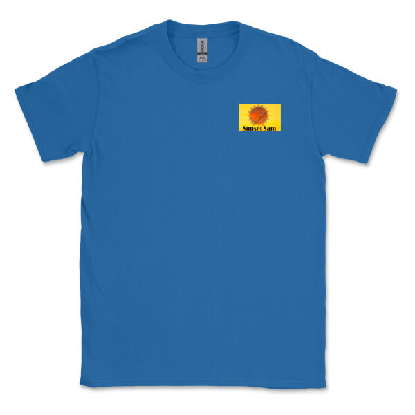 Fishing on the beach, back - Gildan Mens Softstyle T-Shirt Thumbnail