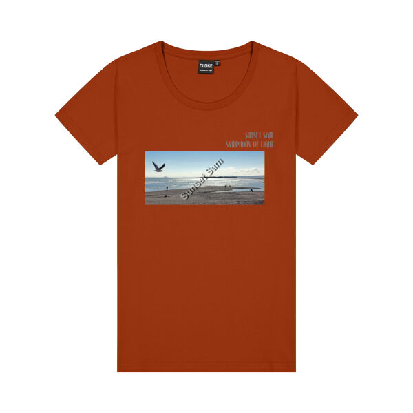 Long beach, front - Cloke Womens Silhouette Tee Thumbnail