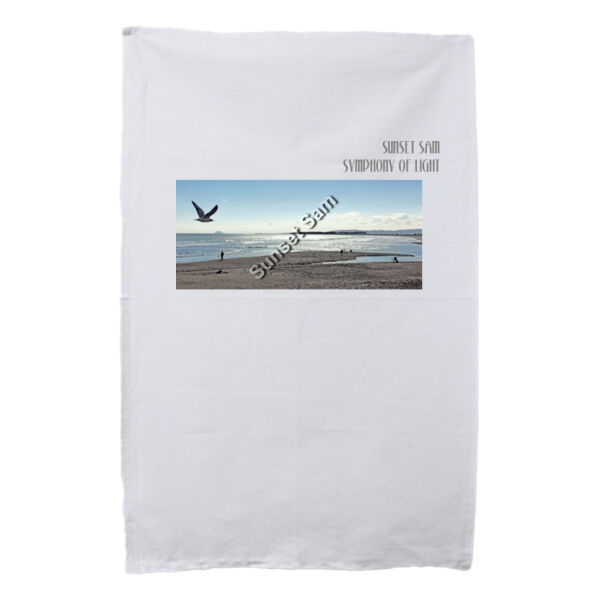 Long beach, front - Tea Towel Thumbnail