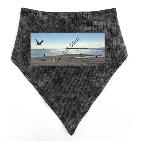 Long beach, front - Stonewash Bandana Bib Thumbnail