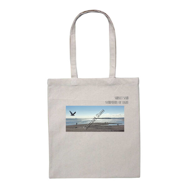 Long beach, front - Heavy Duty Canvas Tote with Gusset  Thumbnail