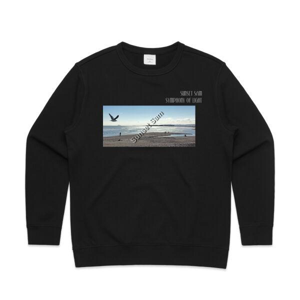 Long beach, front - AS Colour Womens Premium Crew Thumbnail