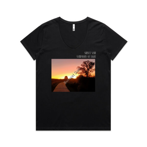 Pathway to Paradise, front - AS Colour Womens Maple V Neck Tee Thumbnail