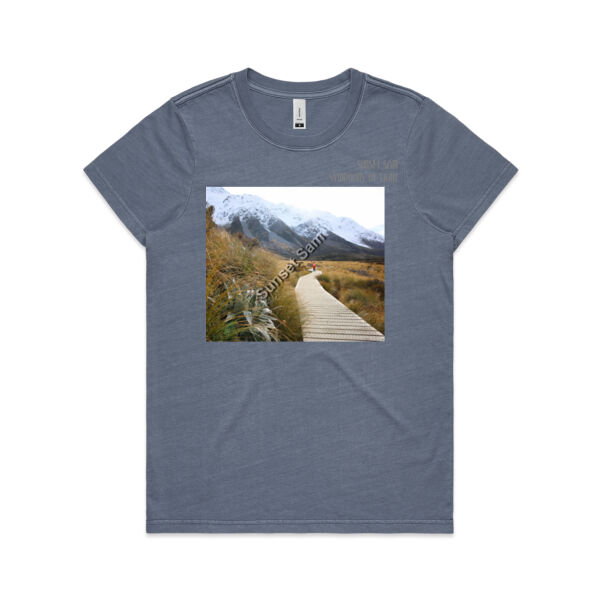 Mountain Path, front - AS Colour Womens Maple Faded Tee Thumbnail