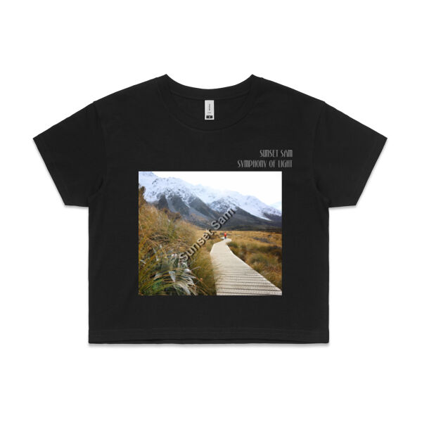 Mountain Path, front - AS Colour Womens Crop Tee Thumbnail
