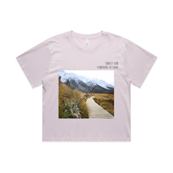 Mountain Path, front - AS Colour Womens Martina Crop Tee Thumbnail